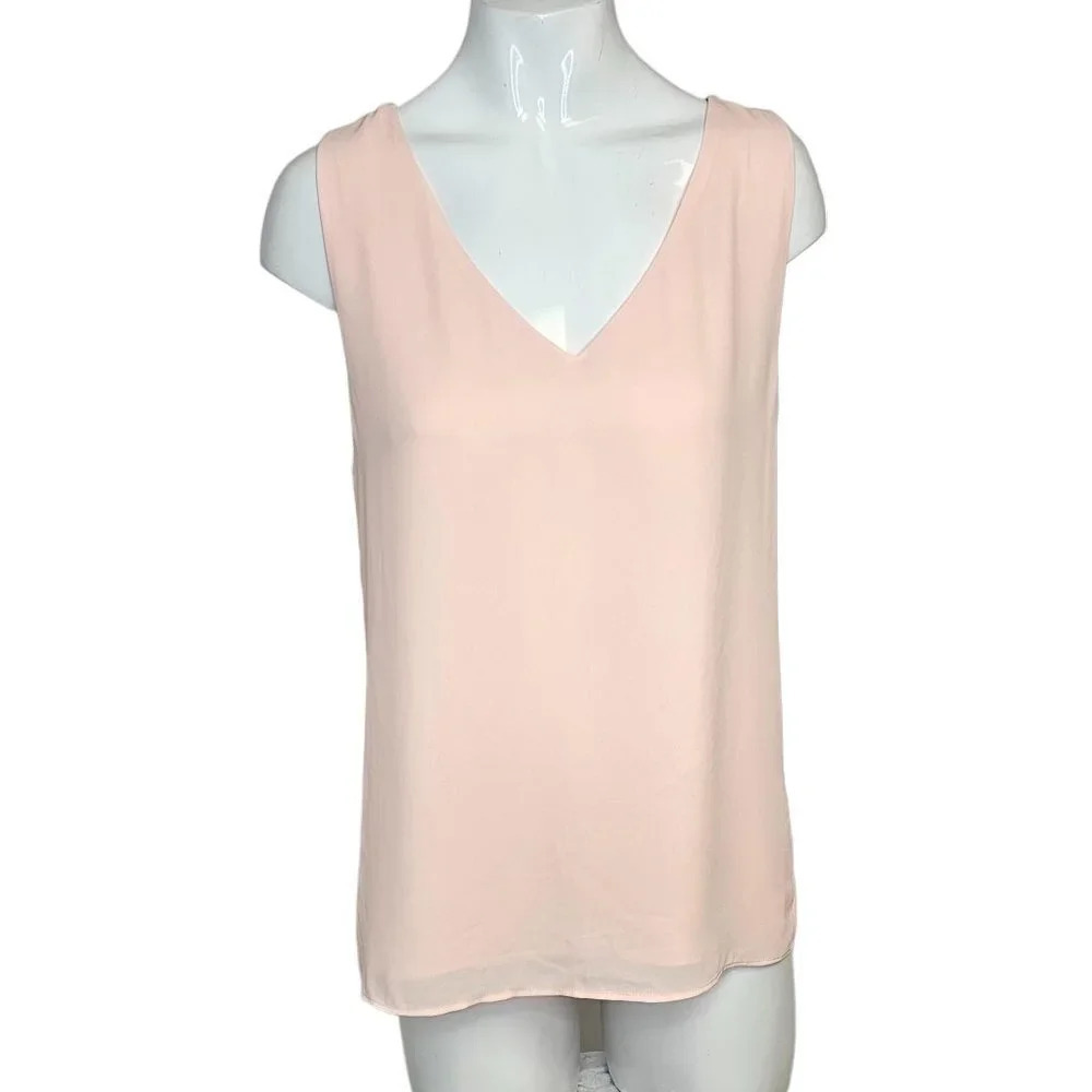 Aritzia Babaton Murphy Long  Blouse Sleeveless V-Neck Size XS
